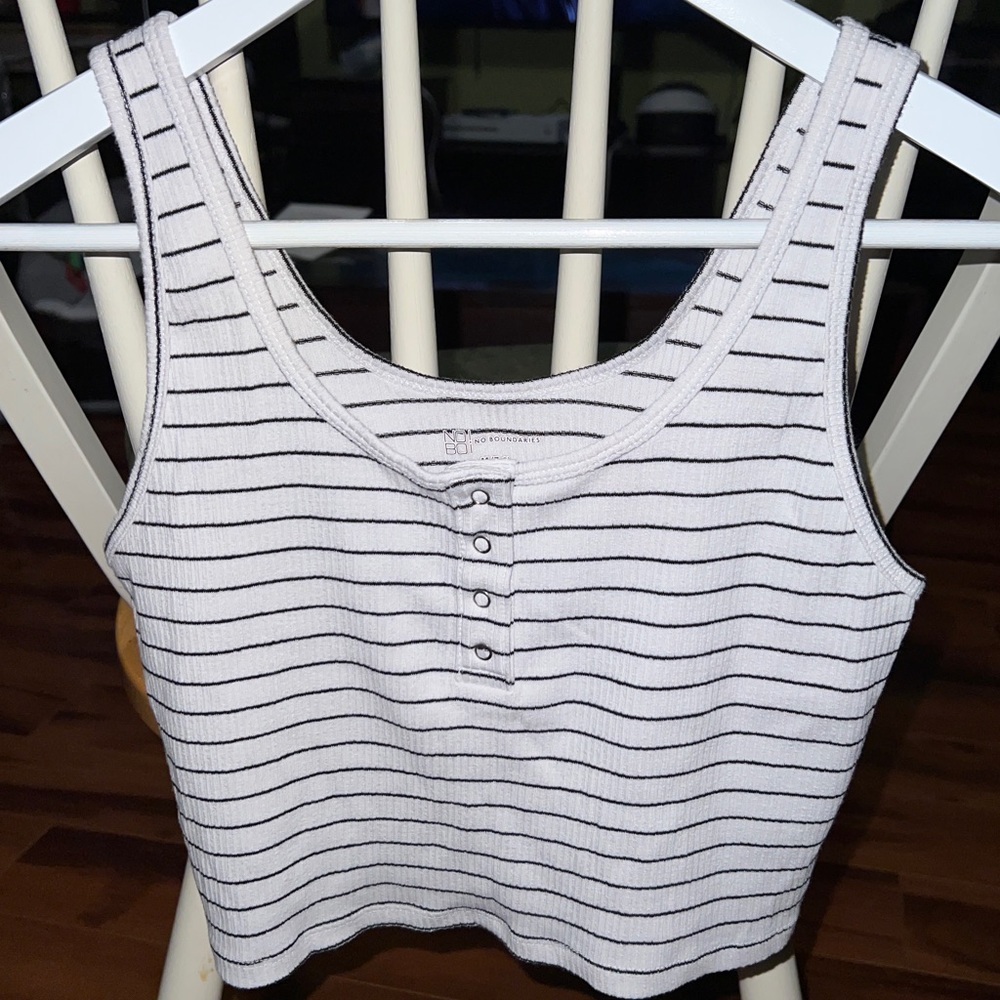 White & Black Cropped Cami